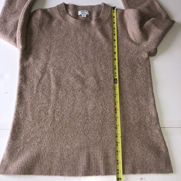 J.Crew Women’s Extra Soft Sweater Split Hem Brown Wool Blend Size Small - Picture 6 of 15